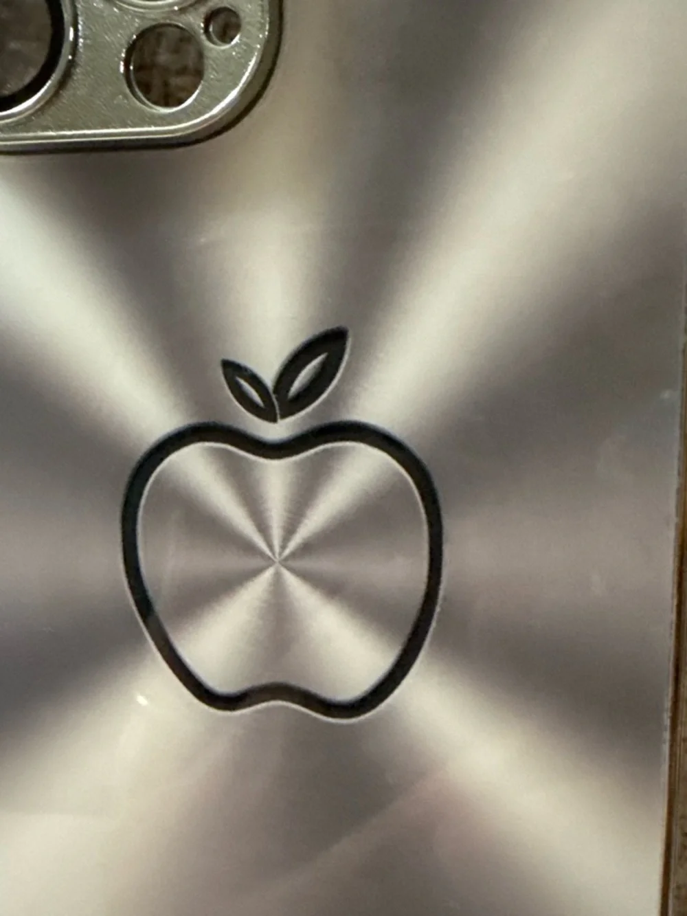 Apple Silver iPhone-Compatible Protective Case with Brushed plastic Finish